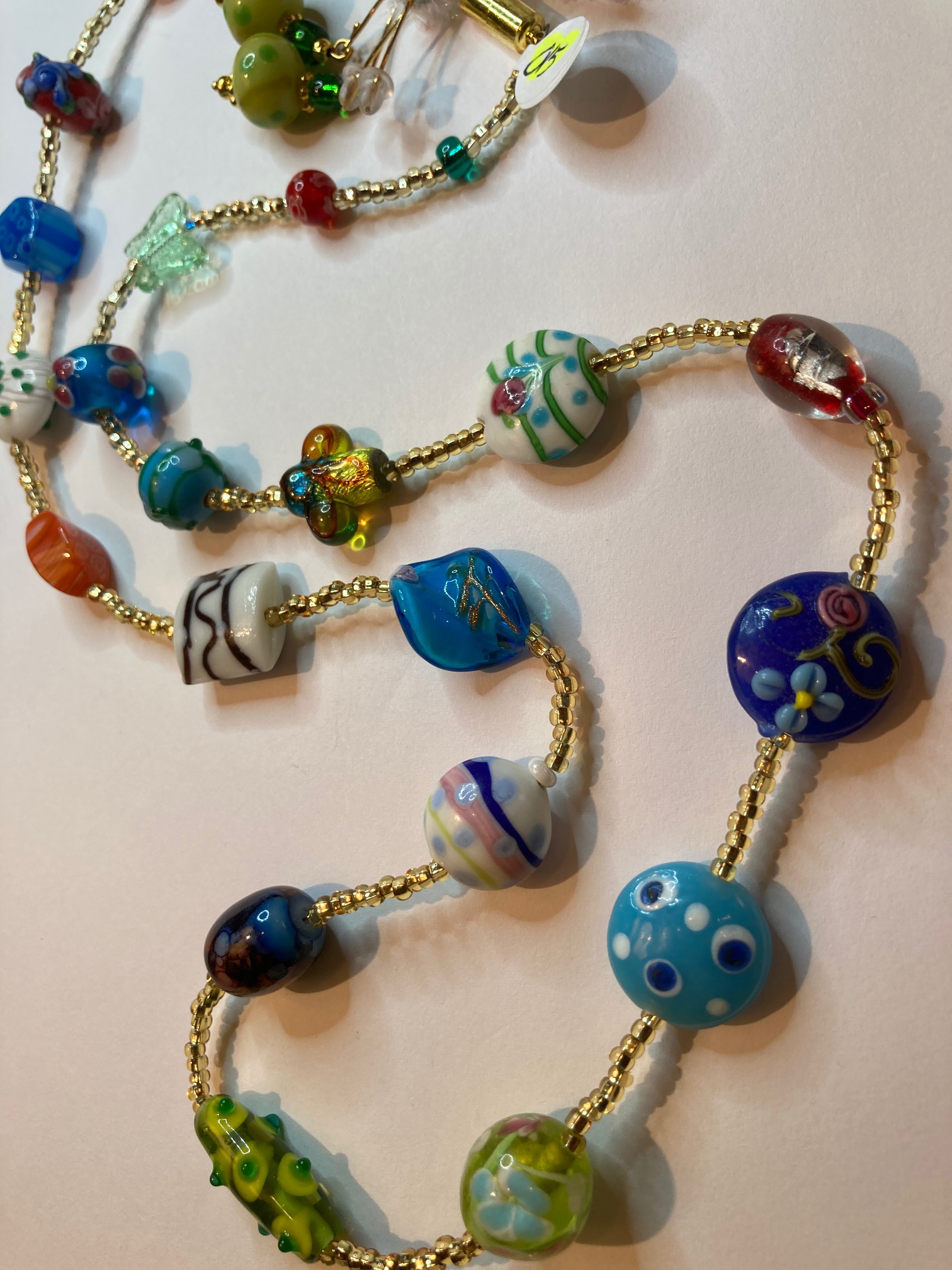 #0015j Lampwork Beads Necklace